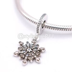 Authentic PANDORA Crystalized Snowflake Dangle - 791761NBLMX